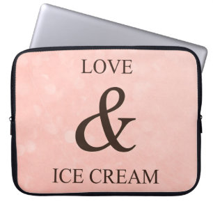 Love & ice cream laptop sleeve
