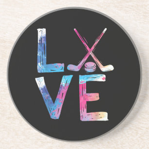 Love Ice Hockey Girls Hockey Gifts Womens Ice Hock Coaster