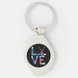Love Ice Hockey Girls Hockey Gifts Womens Ice Hock Key Ring