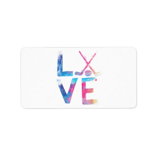 Love Ice Hockey Girls Hockey Gifts Womens Ice Hock Label