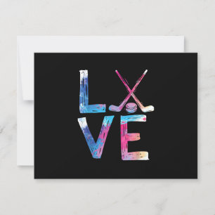 Love Ice Hockey Girls Hockey Gifts Womens Ice Hock RSVP Card