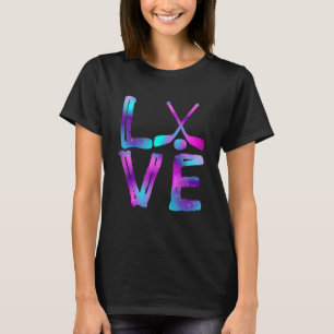 Love Ice Hockey Girls Hockey Womens Ice Hockey T-Shirt