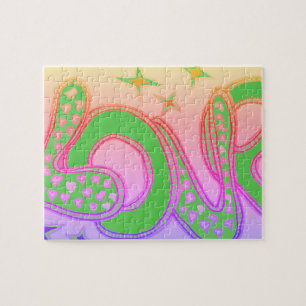 Love in 1960s style jigsaw puzzle