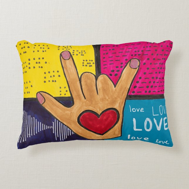 Love In Any Language Decorative Cushion (Front)