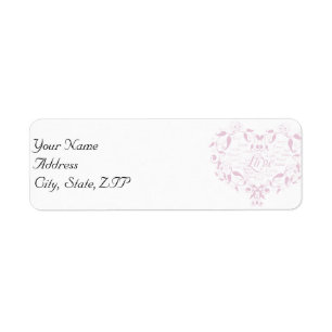 Love in Any Language in Petal Pink Address Label Return Address Label