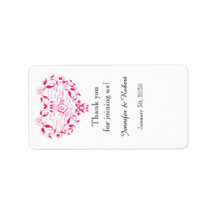 Love in Any Languge Pink Wedding Lip Balm Label