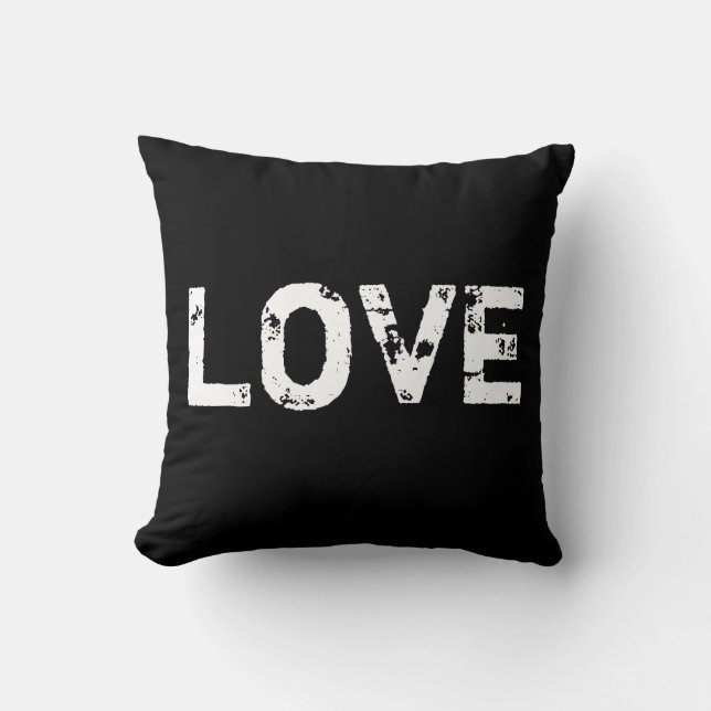 Love in Black and White Pillow (Front)