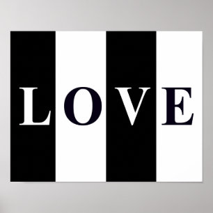 LOVE IN BLACK & WHITE Wall Room Print Decor
