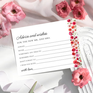 Love in Bloom Advice and Wishes Bridal Shower Card