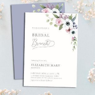 Love in Bloom Anemones Boho Floral Bridal Brunch Invitation