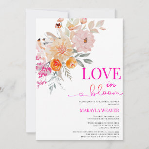 love In Bloom BlushSpring Floral bridal Shower Invitation