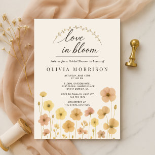 Love In Bloom Boho Bridal Shower Invitation