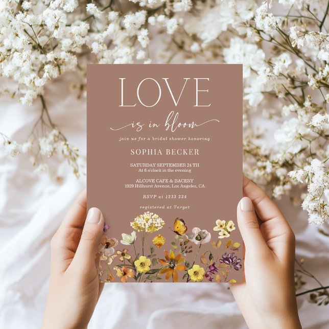 Love in Bloom Boho Chic Bridal Shower Invitation (Creator Uploaded)