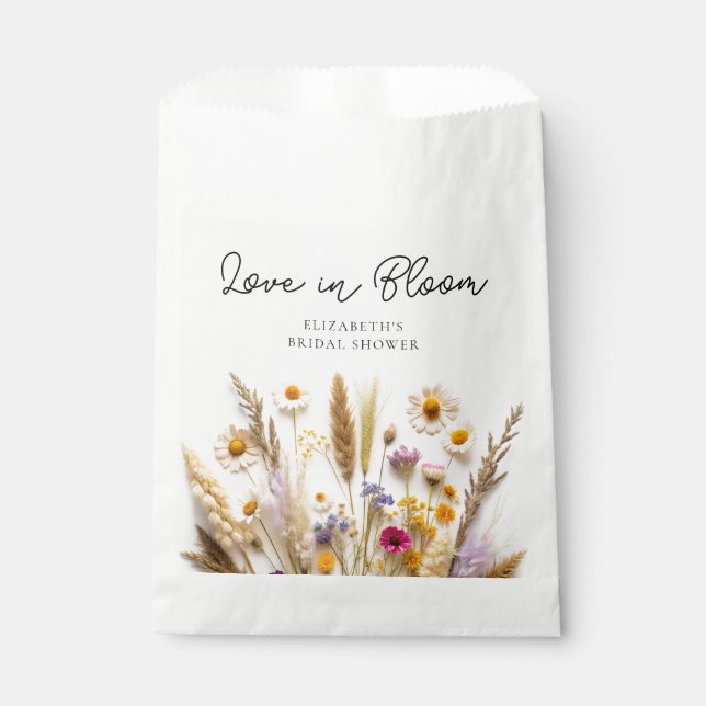 Love in Bloom Bridal Shower Favour Bag (Front)