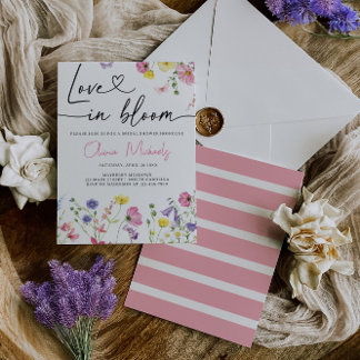 Love in Bloom Bridal Shower Floral Invitation