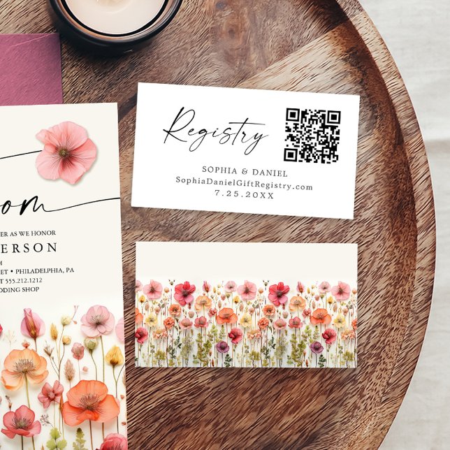 Love In Bloom Bridal Shower Gift Registry Card (Creator Uploaded)
