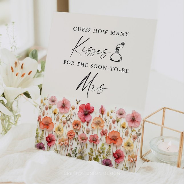 Love In Bloom Bridal Shower Kisses Game Sign (Creator Uploaded)
