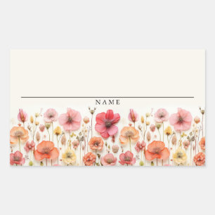 Love In Bloom Bridal Shower Name Tag Stickers