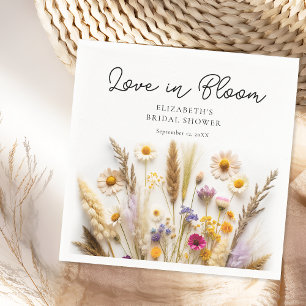 Love In Bloom Bridal Shower Napkin