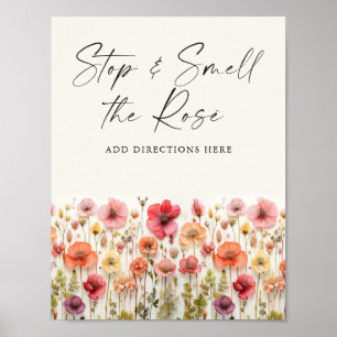 Love In Bloom Bridal Shower Rose Bar Sign