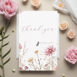 Love in bloom Bridal shower Thank You Card