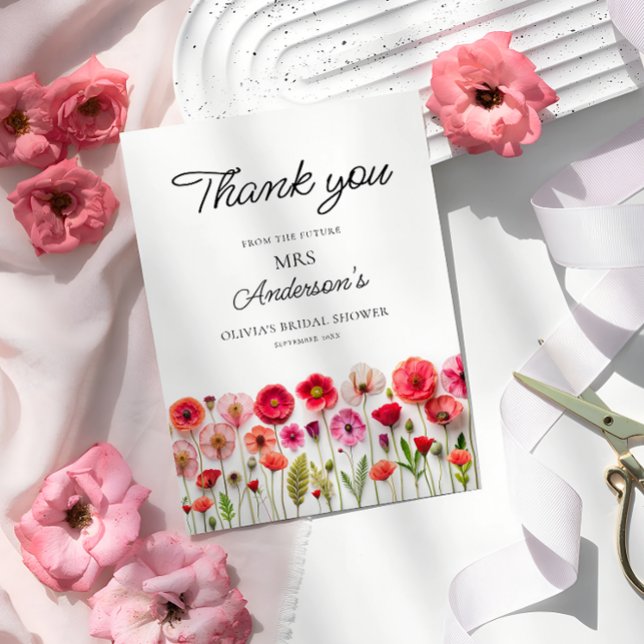 Love in Bloom Bridal Shower Thank You Card (Creator Uploaded)