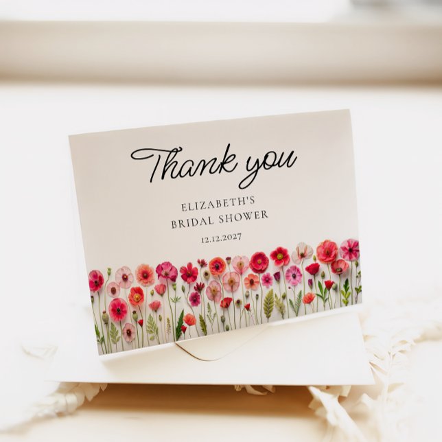 Love in Bloom Bridal Shower Thank You Card (Creator Uploaded)