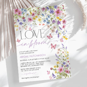 Love in Bloom Butterfly Bridal Shower Invitation