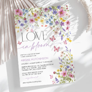 Love in Bloom Butterfly Bridal Shower Invitation
