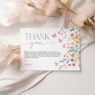 Love in Bloom Butterfly Bridal Shower Thank You Card