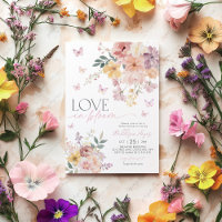Love in Bloom Butterfly Floral Peach Bridal Shower