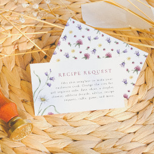 Love in Bloom Delicate Wildflower Bridal Shower Enclosure Card