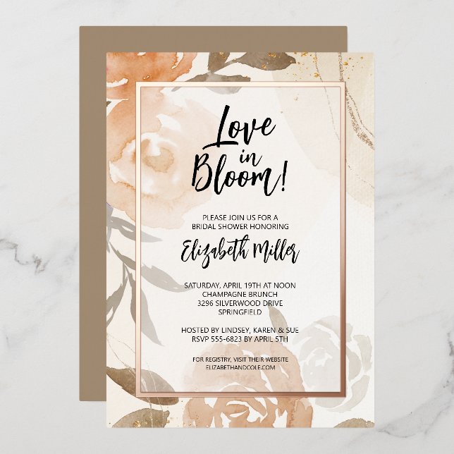 Love in Bloom Floral Bridal Shower (Front/Back)