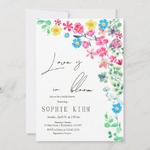 Love In Bloom Floral Bridal Shower Invitation
