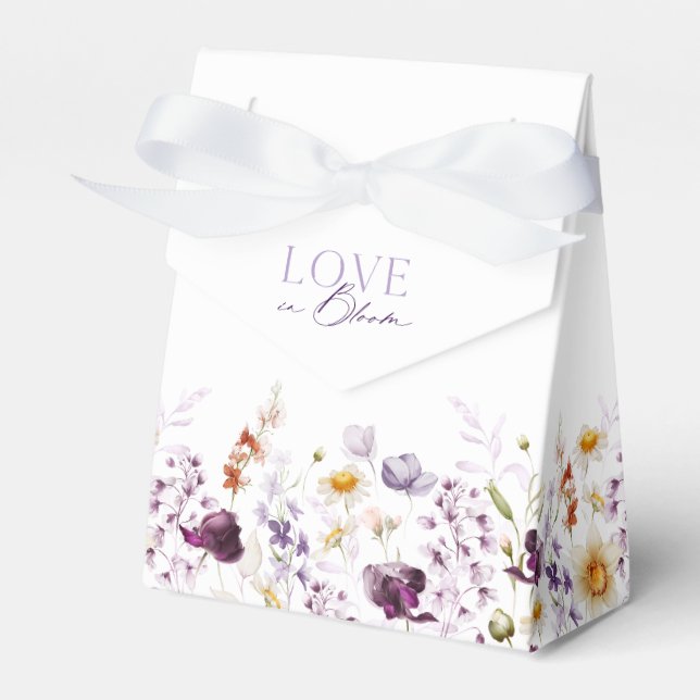 Love in Bloom Floral Favour Box (Front Side)