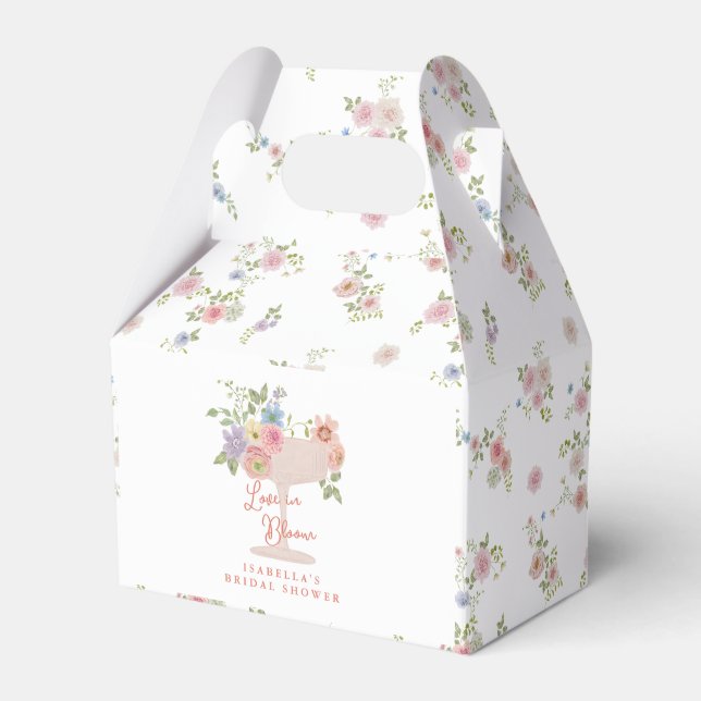 Love in Bloom Floral Garden Bridal Shower Favour Box (Front Side)
