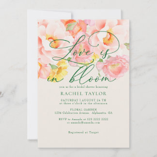 Love in Bloom Floral Garden Bridal Shower Invitation