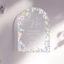 Love In Bloom Floral Pink Purple Bridal Shower