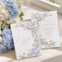 Love In Bloom Floral Pink Purple Bridal Shower