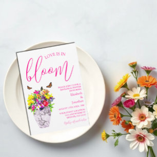 Love In Bloom Floral Rehearsal Dinner Invitation