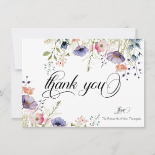 Love in Bloom    Floral Thank You Card