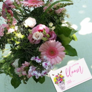 Love In Bloom Floral Wedding Place Card