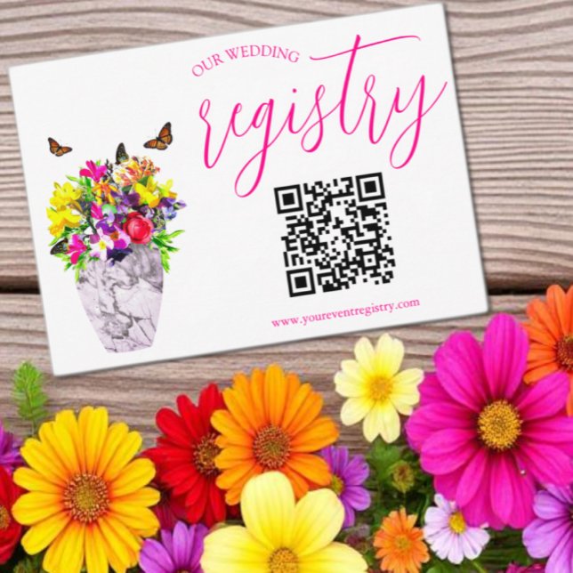 Love In Bloom Floral Wedding Registry Enclosure Card (Creator Uploaded)