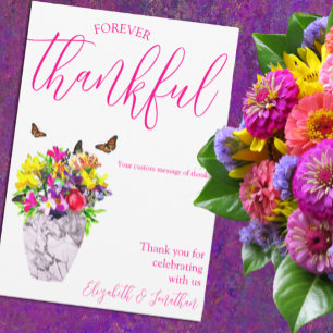 Love In Bloom Floral Wedding Thank You Card