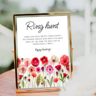 Love in Bloom Meadow Bridal Shower Game Poster