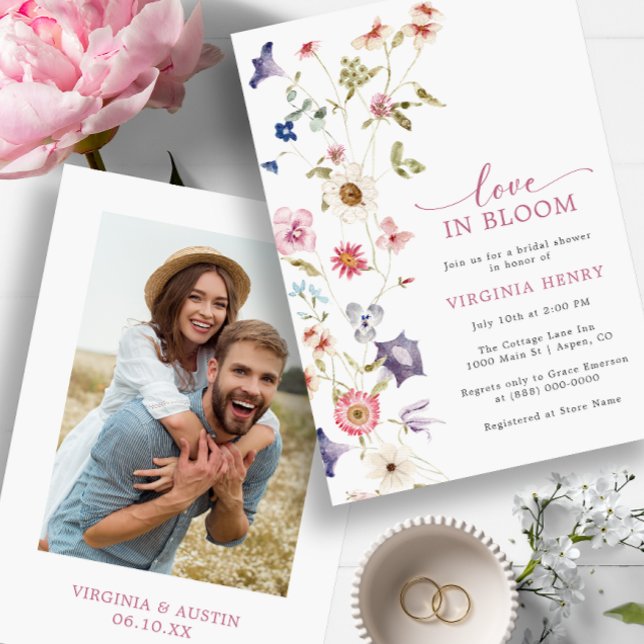 Love In Bloom Photo Bridal Shower Invitation (Love In Bloom Photo Bridal Shower Invitation by Painted Paperie)