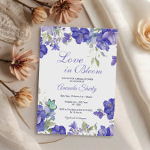 Love In Bloom Purple Bridal Shower invitation