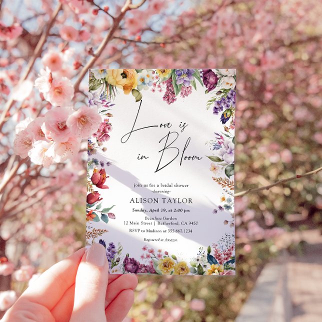 Love In Bloom Spring Floral Bridal Shower  Invitation (Creator Uploaded)