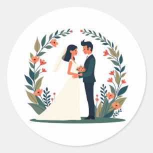 Love in Bloom Wedding Stickers