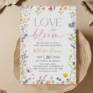 Love in Bloom Wildflower Bridal Shower Invitation